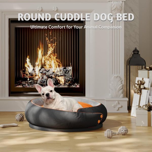 Calming Dog Bed with Removable Cushion, Indoor Round Kennel - Immagine 6