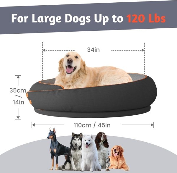 Calming Dog Bed with Removable Cushion, Indoor Round Kennel - Immagine 8
