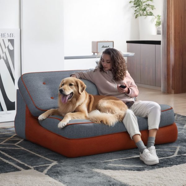 Folding Couch Bed 3-in-1 Sleeper Sofa Convertible Futon - Εικόνα 3