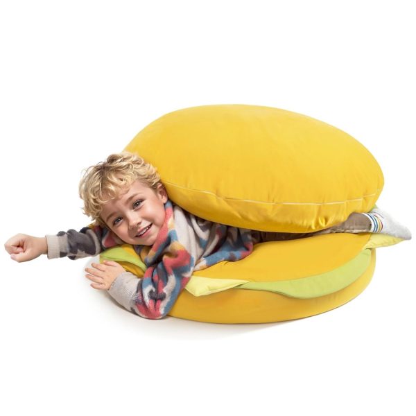 Sofa podłogowa Hamburger - zabawna pluszowa kanapa do wystroju domu
