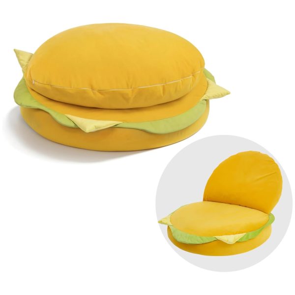 Hamburger Floor Sofa - Funny Plush Couch for Home Decor - Obraz 7