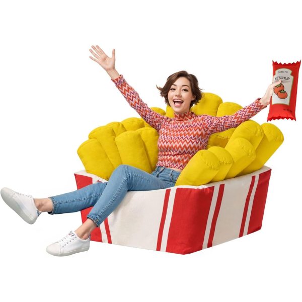Fotel typu „bean bag” inspirowany frytkami, wygoda dla każdego