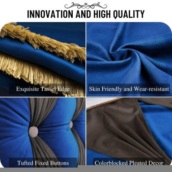 headboard backrest pillow blue 4452