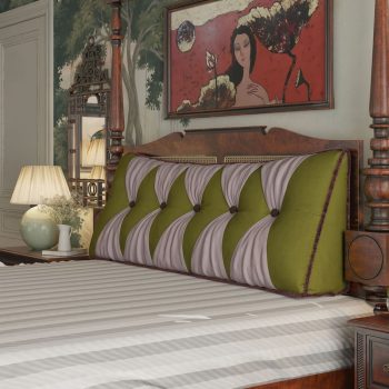 headboard backrest pillow green 4443