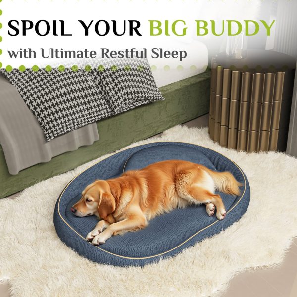 Premium Round Pet Bed for Large Dogs - Non-Slip Foam - Immagine 7