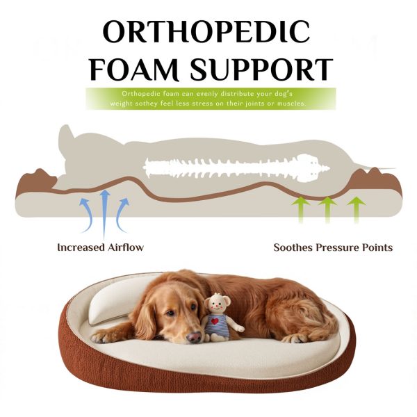 Premium Round Pet Bed for Large Dogs - Non-Slip Foam - Immagine 9