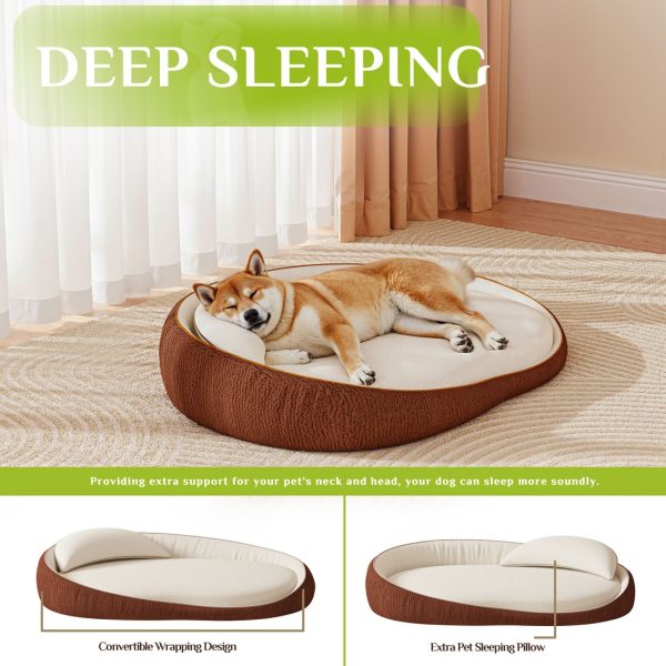 Premium Round Pet Bed for Large Dogs - Non-Slip Foam - Immagine 10
