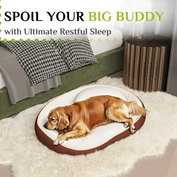 Premium Round Pet Bed for Large Dogs - Non-Slip Foam - Immagine 13