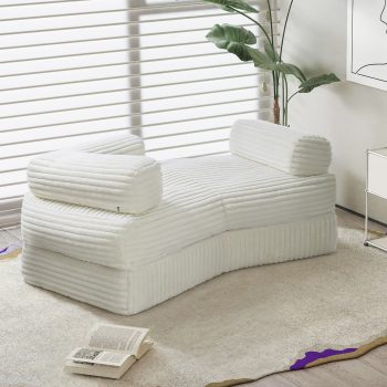 boneless curved couch sofa 4635