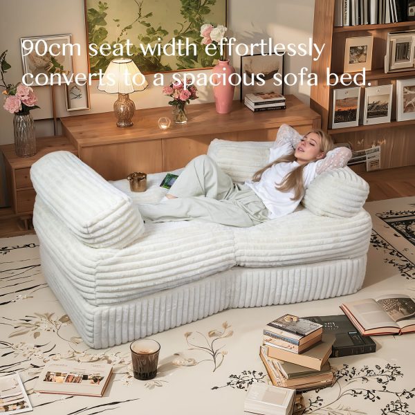 Boneless Curved Couch - Soft Corduroy Sofa for Living Room - Изображение 7