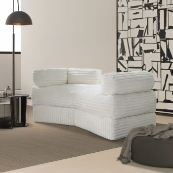 boneless curved couch sofa 4643