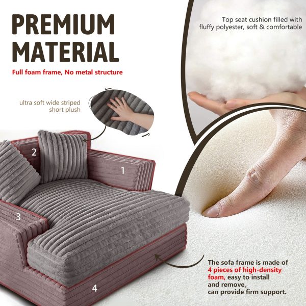 Comfortable Oversized Sofa Bed Sleeper Chaise Lounge Chair - Kuva 10