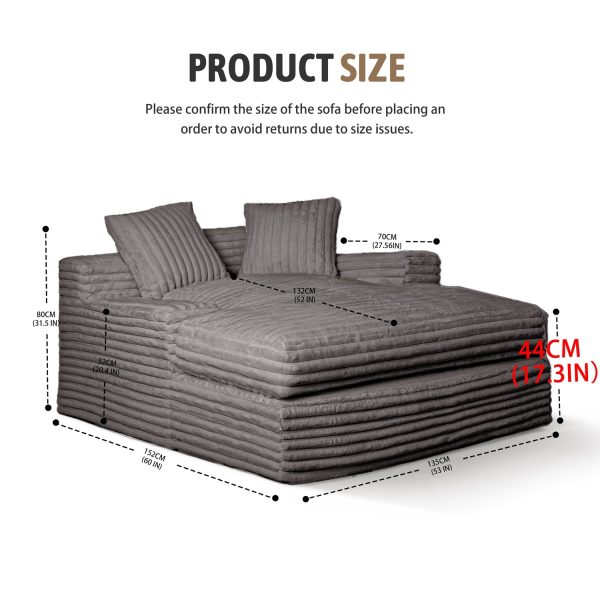 Comfortable Oversized Sofa Bed Sleeper Chaise Lounge Chair - Kuva 12