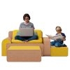 Family Floor Couch Set: 3-Seater, Ottoman & Bolster