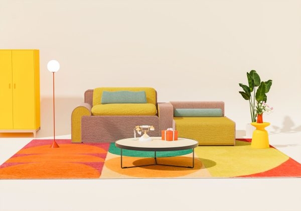 Family Floor Couch Set: 3-Seater, Ottoman & Bolster - Obrázek 10