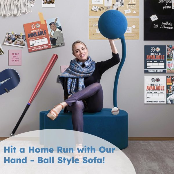 Funky Hand Shaped Chair with Round Pillow for Bedroom & Gaming - Imagem 4