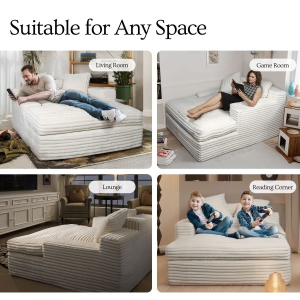 Large Floor Loveseat, Casual Recliner for Gaming, Reading - Immagine 5