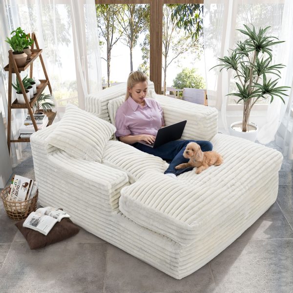 Large Floor Loveseat, Casual Recliner for Gaming, Reading - Immagine 6