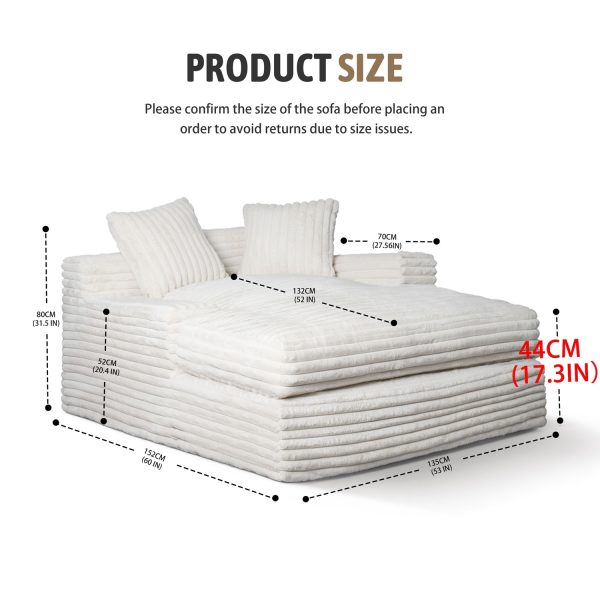 Large Floor Loveseat, Casual Recliner for Gaming, Reading - Immagine 13