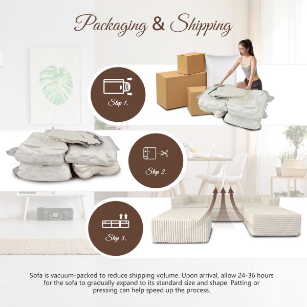 Plush Cloud Modular Sofa with Chaise & Removable Covers - Изображение 8