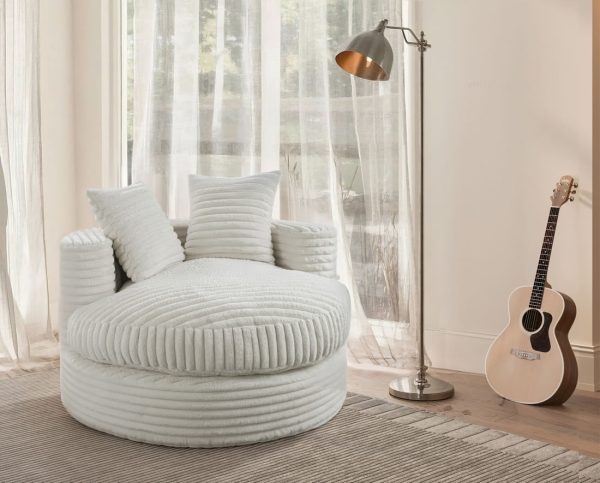 Round Chaise Lounge Chair for Adults, Comfy Bean Bag Sofa – 4 kép