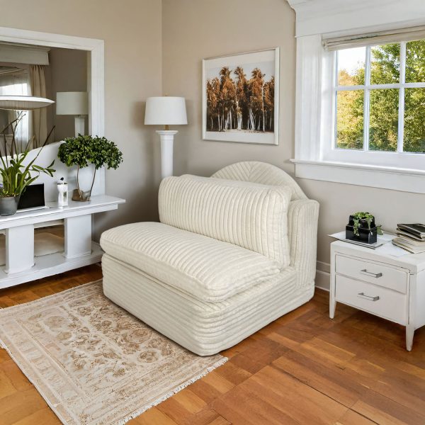 Folding Floor Sofa Bed - Soft Corduroy Convertible Sleeper Chair - Immagine 6