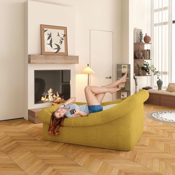 Oversized Curved Chaise Lounge Sofa Sleeper for Living Room - Изображение 5