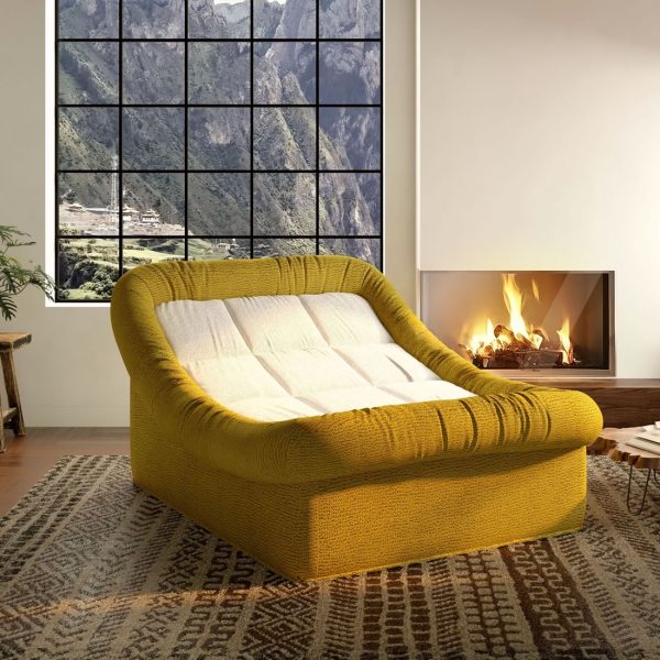Oversized Curved Chaise Lounge Sofa Sleeper for Living Room - Изображение 8