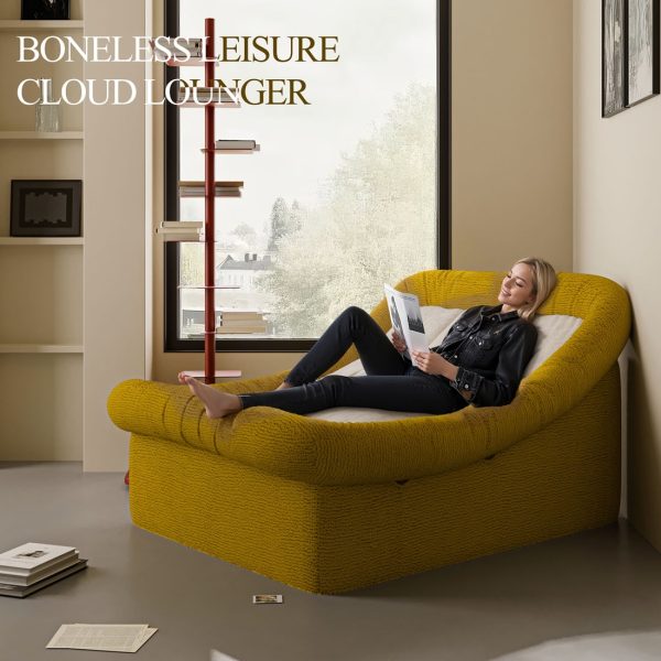 Oversized Curved Chaise Lounge Sofa Sleeper for Living Room - Изображение 10