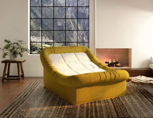 Oversized Curved Chaise Lounge Sofa Sleeper for Living Room - Изображение 15
