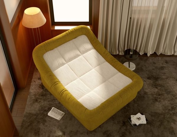 Oversized Curved Chaise Lounge Sofa Sleeper for Living Room - Изображение 16