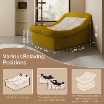 oversized chaise lounge sofa sleeper 6054
