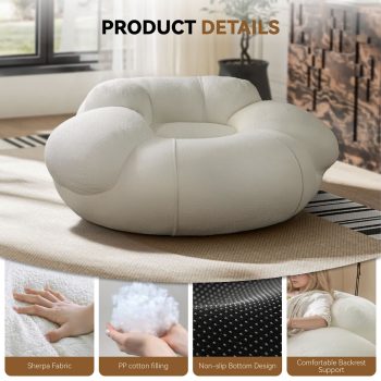 poltrona a sacco imbottita, seduta relax 6563