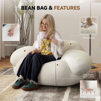 poltrona a sacco imbottita, seduta relax 6567