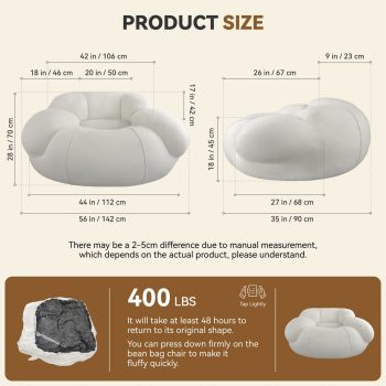 poltrona a sacco imbottita per relax 6571