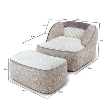 pehmoinen lepotuoli ottomaani sohva 6624