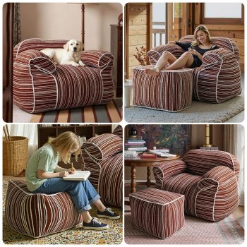 фотьойл с пуф, подов диван, табуретка 6745