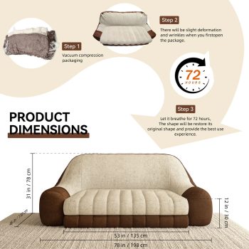 przytulna sofa podłogowa kanapa siedzisko 6718