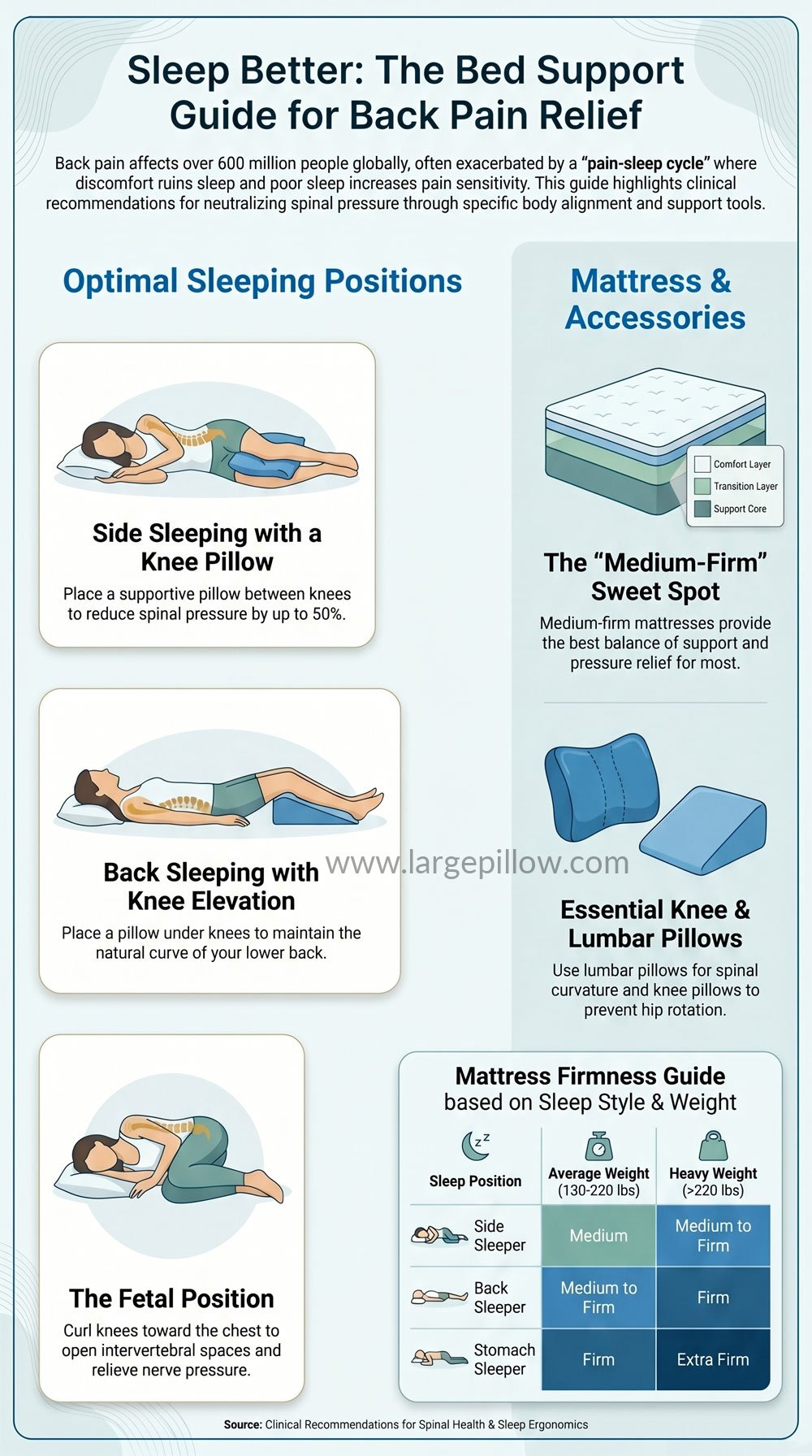 bed support for back pain