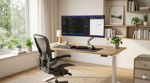 ergonomic home office setup guide remote workers banner