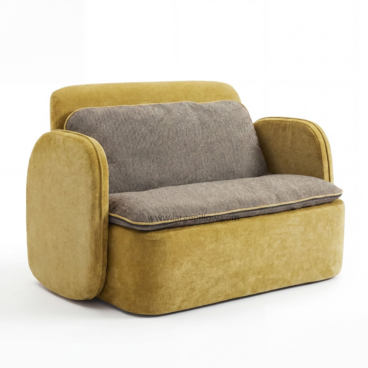 Kompakt kárpitozott kétszemélyes kanapé támasztó háttámlával és levehető karfákkal 9 Compact Upholstered Loveseat Sofa with Supportive Back and Removable Arms – 9 kép
