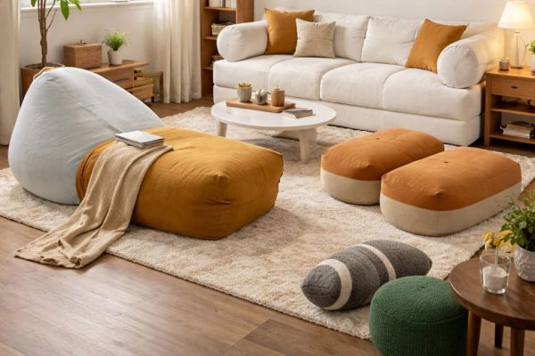 decor with large floor pillows blog