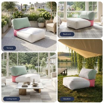 Sillón tipo puf para patio 6934