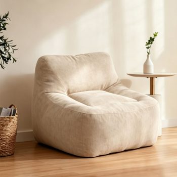 Comfy Velvet Bean Bag Lounger for Reading & Gaming – 8 kép
