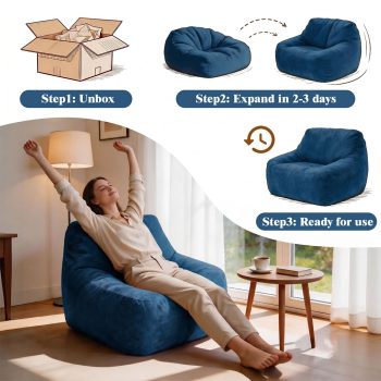Premium Bean Bag Floor Chair Washable Lounge Sofa for Home – 3 kép