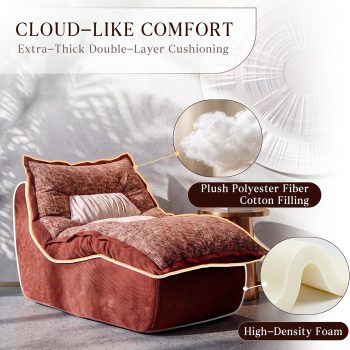 Comfy Boneless Floor Chaise Lounge Chair for Living Room – 2 kép