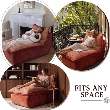 Comfy Boneless Floor Chaise Lounge Chair for Living Room – 8 kép